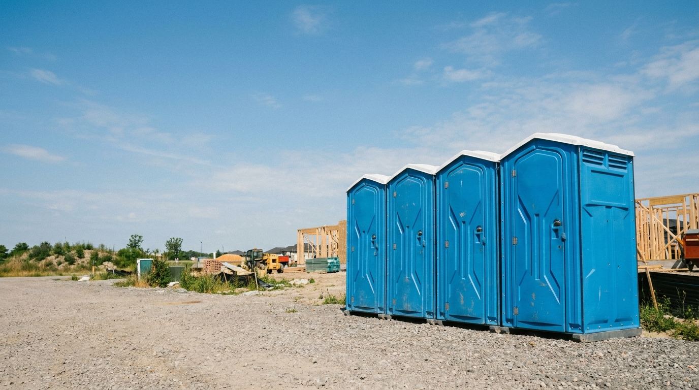 Event porta potty rental for an outdoor event in Austin, Texas